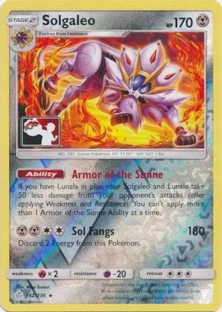 Solgaleo 142  - Reverse Holofoil League & Championship Cards