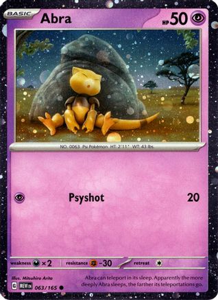 Abra (Cosmos Holo) 063/165  - Holofoil Miscellaneous Cards & Products