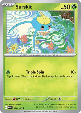Surskit 001/182 - Reverse Holofoil Paradox Rift