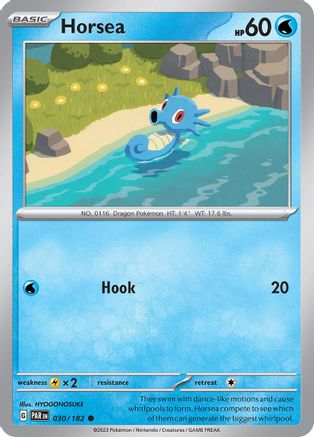 Horsea 030/182 - Reverse Holofoil Paradox Rift