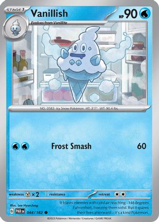 Vanillish 044/182  - Reverse Holofoil SV04 Paradox Rift