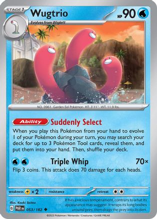 Wugtrio 053/182 - Reverse Holofoil Paradox Rift