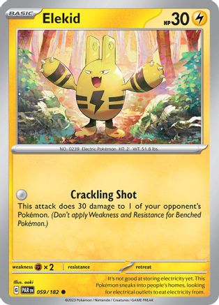 Elekid 059/182 - Reverse Holofoil Paradox Rift