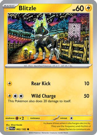 Blitzle 062/182 - Reverse Holofoil Paradox Rift