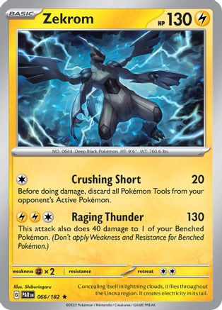 Zekrom 066/182 - Reverse Holofoil Paradox Rift
