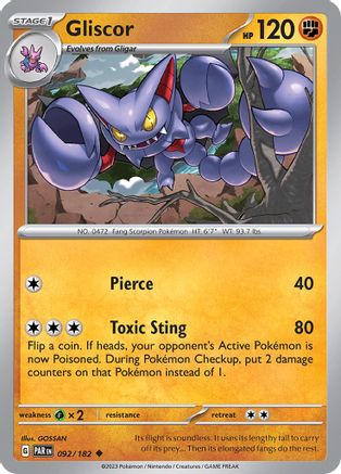 Gliscor 092/182 - Reverse Holofoil Paradox Rift