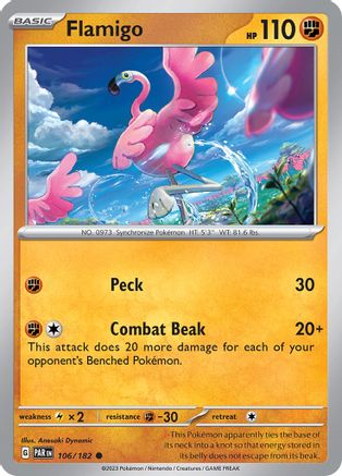 Flamigo 106/182 - Reverse Holofoil Paradox Rift