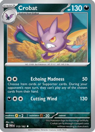 Crobat 112/182 - Reverse Holofoil Paradox Rift