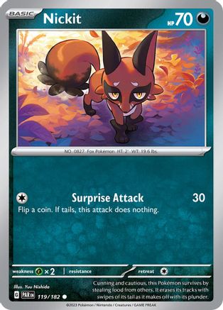 Nickit 119/182 - Reverse Holofoil Paradox Rift