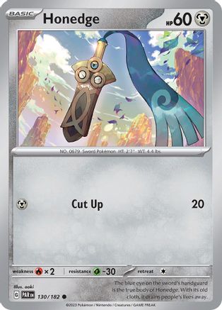 Honedge 130/182 - Reverse Holofoil Paradox Rift