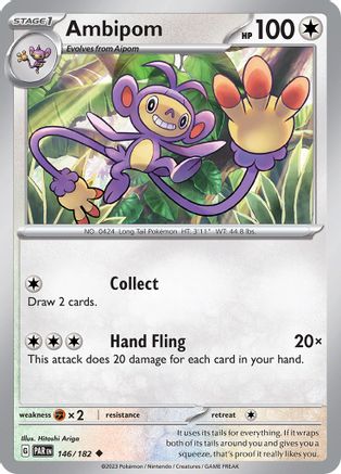 Ambipom 146/182 - Reverse Holofoil Paradox Rift