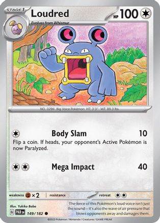Loudred 149/182 - Reverse Holofoil Paradox Rift
