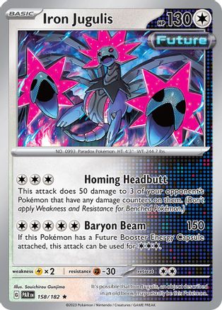 Iron Jugulis 158/182 - Reverse Holofoil Paradox Rift