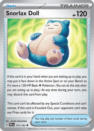 Snorlax Doll 175/182 - Reverse Holofoil Paradox Rift
