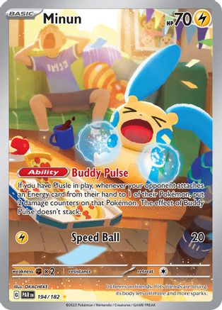 Minun 194/182 - Holofoil Paradox Rift