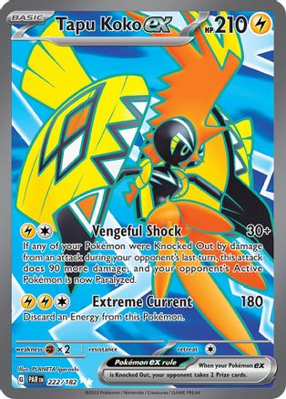 Tapu Koko ex 222/182 - Holofoil Paradox Rift