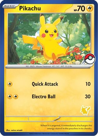 Pikachu (Blue Border)  My First Battle