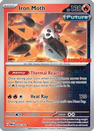 Iron Moth (Gamestop Promo) 028/182  - Reverse Holofoil Miscellaneous Cards & Products