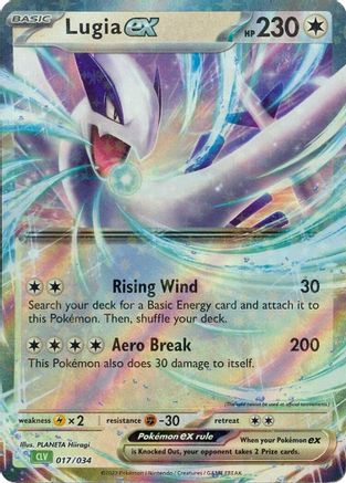 Lugia ex 017/034  - Holofoil Trading Card Game Classic