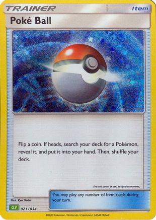 Poke Ball (CLV) 021/034  - Holofoil Trading Card Game Classic
