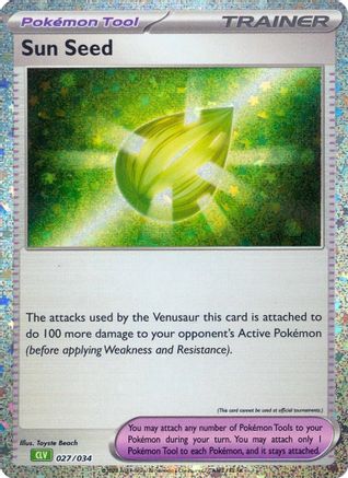 Sun Seed 027/034  - Holofoil Trading Card Game Classic