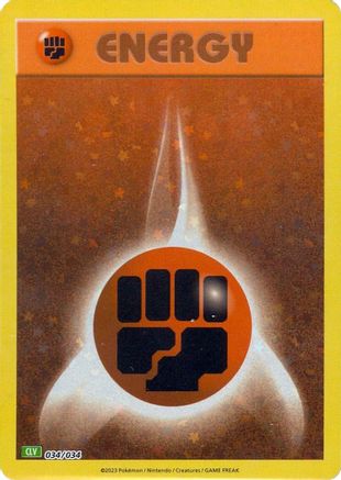 Basic Fighting Energy 034/034  - Holofoil Trading Card Game Classic