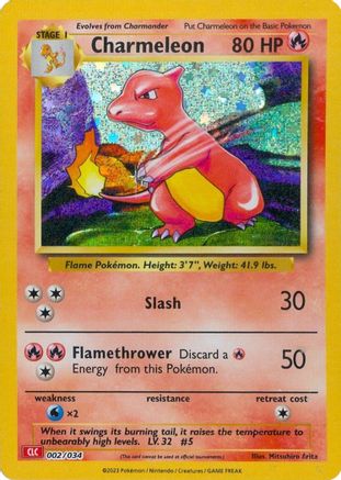 Charmeleon 002/034  - Holofoil Trading Card Game Classic
