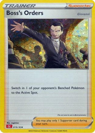 Boss's Orders (CLC) 019/034  - Holofoil Trading Card Game Classic