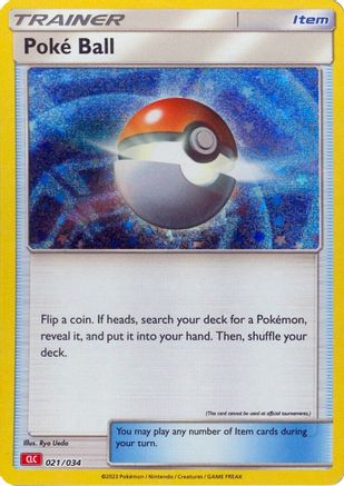 Poke Ball (CLC) 021/034  - Holofoil Trading Card Game Classic
