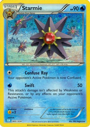 Starmie 005/034  - Holofoil Trading Card Game Classic