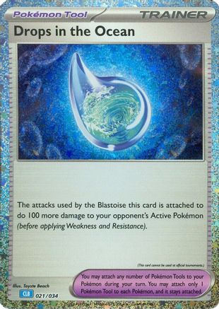Drops in the Ocean 021/034  - Holofoil Trading Card Game Classic