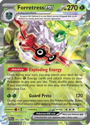 Forretress ex 002/091 - Holofoil Paldean Fates
