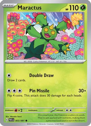 Maractus 003/091 - Reverse Holofoil Paldean Fates