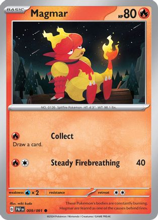 Magmar 009/091 - Reverse Holofoil Paldean Fates
