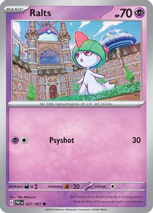 Ralts 027/091 Paldean Fates
