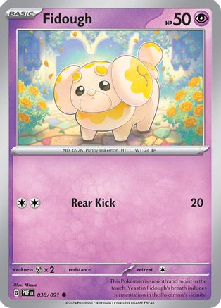 Fidough 038/091 - Reverse Holofoil Paldean Fates