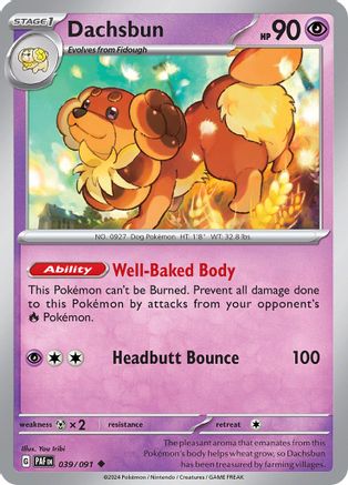 Dachsbun 039/091 - Reverse Holofoil Paldean Fates