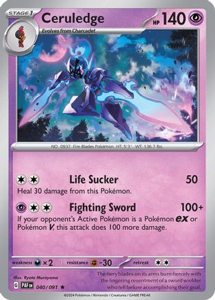 Ceruledge 040/091 - Reverse Holofoil Paldean Fates