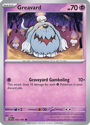 Greavard 042/091 - Reverse Holofoil Paldean Fates