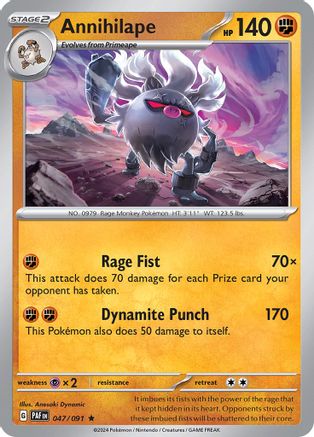 Annihilape 047/091 - Holofoil Paldean Fates