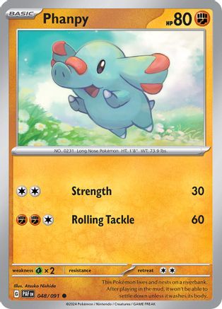 Phanpy 048/091 - Reverse Holofoil Paldean Fates