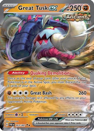 Great Tusk ex 053/091 - Holofoil Paldean Fates