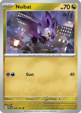 Noibat 068/091 - Reverse Holofoil Paldean Fates