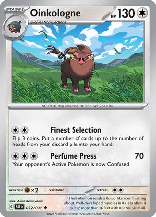 Oinkologne 072/091 - Reverse Holofoil Paldean Fates
