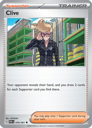 Clive 078/091 - Reverse Holofoil Paldean Fates