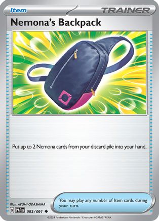 Nemona's Backpack 083/091 - Reverse Holofoil Paldean Fates