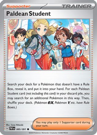 Paldean Student 085/091 - Reverse Holofoil Paldean Fates