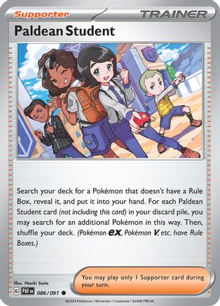 Paldean Student 086/091 - Reverse Holofoil Paldean Fates