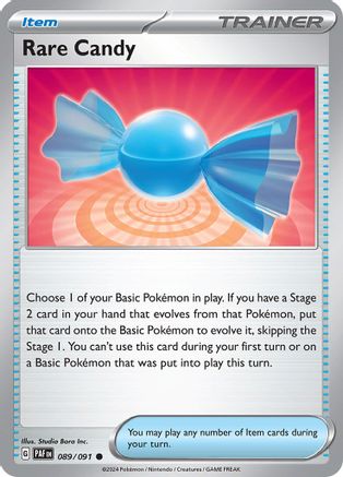 Rare Candy 089/091 - Reverse Holofoil Paldean Fates