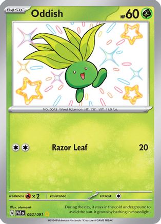 Oddish 092/091 - Holofoil Paldean Fates